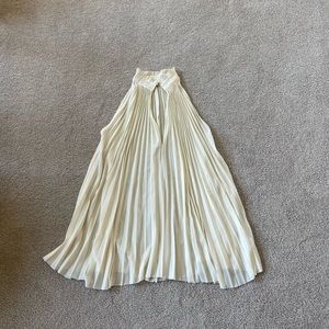 White accordion babaton blouse